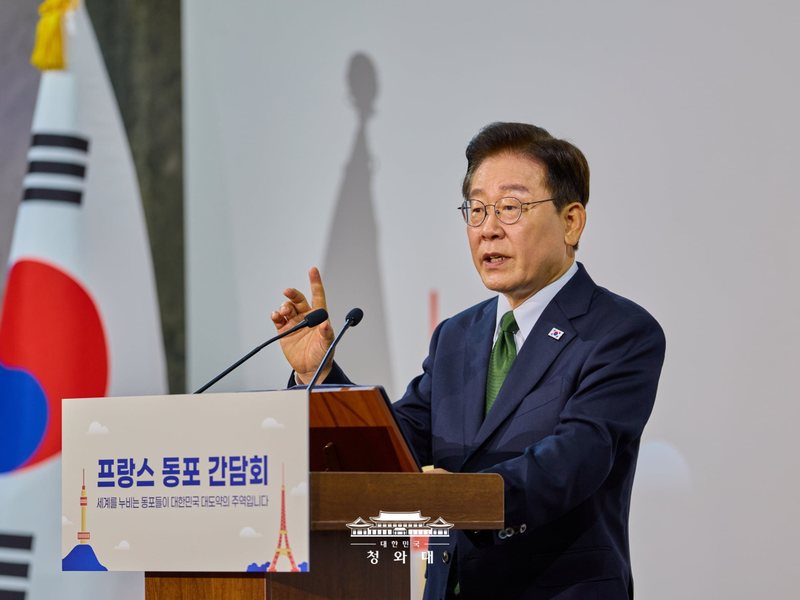 Allocution du Pr&eacute;sident cor&eacute;en au 프랑스 동포 간담회, Paris 2026 — Keystone Lab